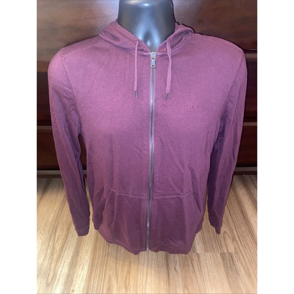 John Varvatos Other - John Varvatos Full Zip Hoodie Men's Small Burgundy Lightweight Sweatshirt 102515